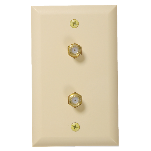 VH128VR - Coaxial Duplex Wall Plate