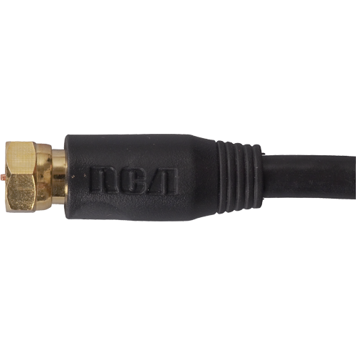 VH612R - 12 Foot Digital RG6 Coaxial Cable in Black Color