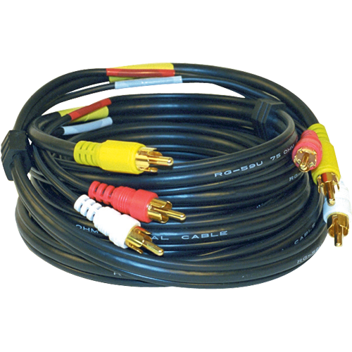 VH914R - 12 Foot Stereo Audio and Video Cable Combination with Molded Connectors