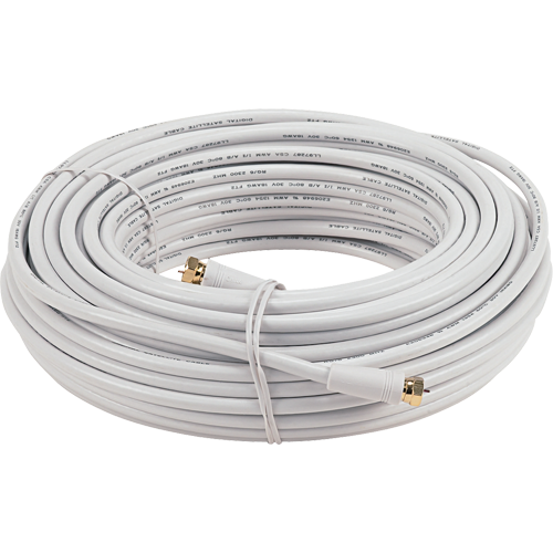 VHW112R - 50 Foot Digital RG6 Coaxial Cable in White Color